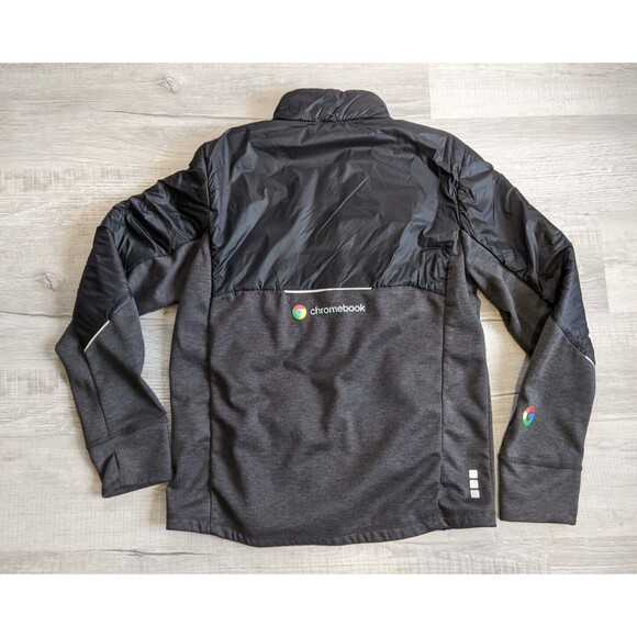 Google Chrome Logo Chromebook Official Men’s Coat Jacket Sz M Black Gray - Picture 6 of 8